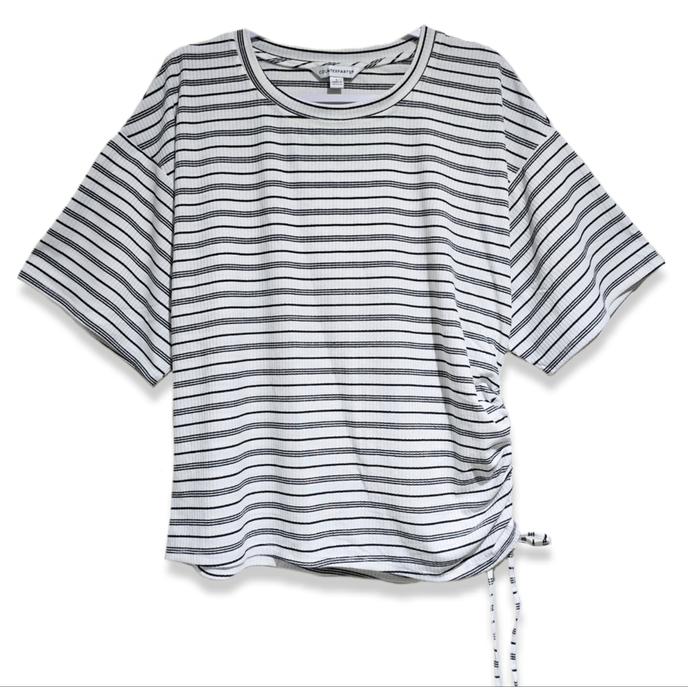 Counterparts Black and White Striped Short Sleeve Tee
